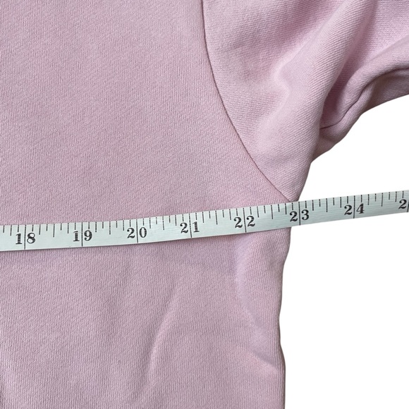 Seek Discomfort Cozy Pink Hoodie with Lightning Bolt Design Organic Cotton L - Picture 4 of 8